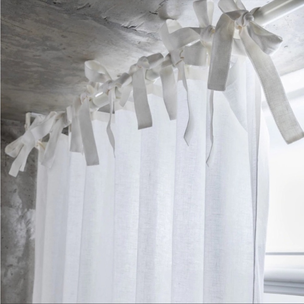 Coyuchi linen shower curtain